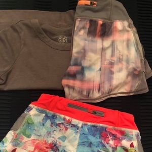 Athleta girl shorts and tee
